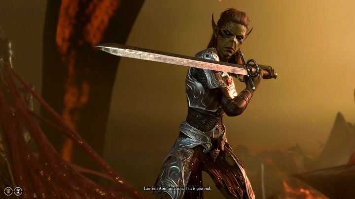 Lae'zel in a battle pose
